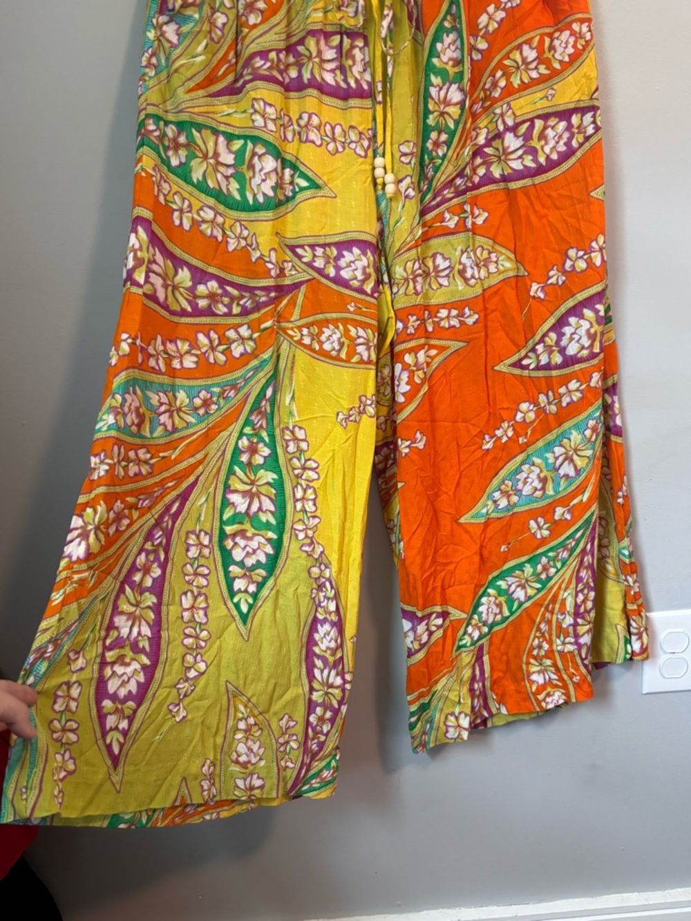 Haute Hippie Orange & Yellow Palazzo Pants XL - Picture 2 of 7